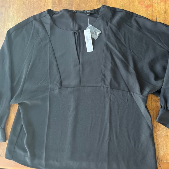 J. Crew Tops - Black J. Crew blouse. Size large.